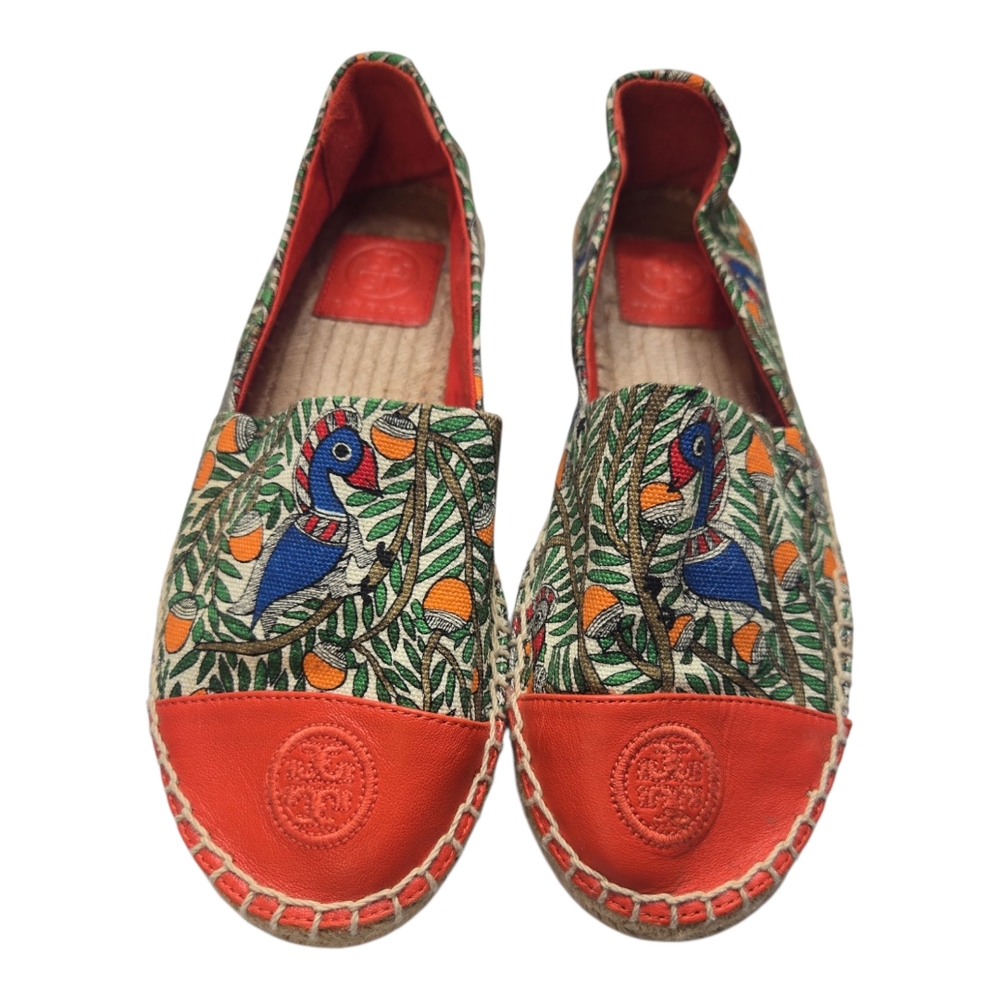 Tory Burch Tropical Espadrille Flats with Rope Sole Sz 7